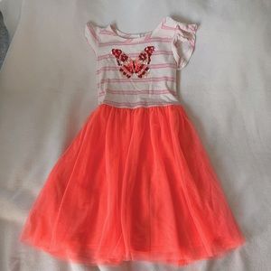Girls dress with sequins butterfly size 7/8